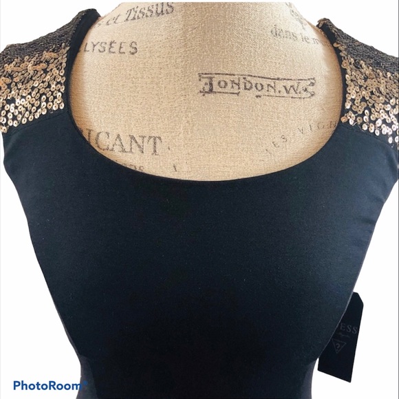 NWT Guess Fitted Sequence Dress💛 - Picture 2 of 9